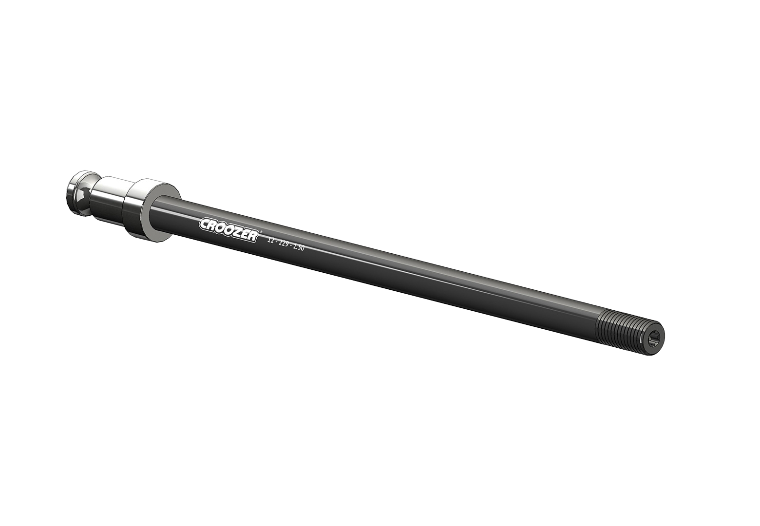 Thru Axle Hitch M12 for shaft length 229 mm with 1.50 mm thread pitch, with socket N